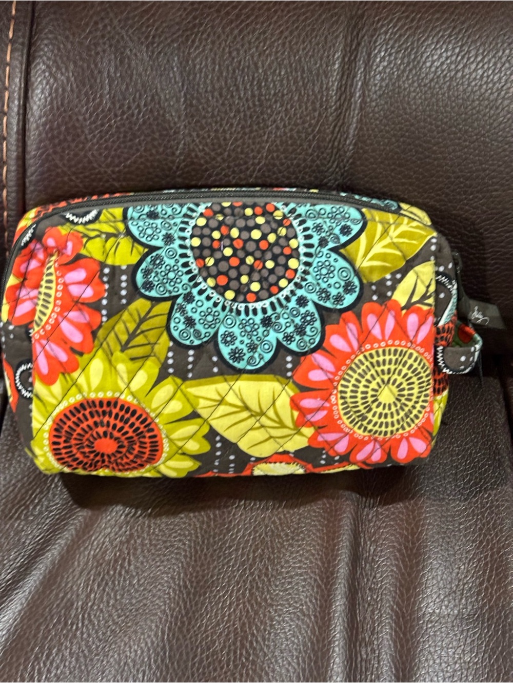 Vera Bradley Flower Shower Quilted Cosmetic Bag